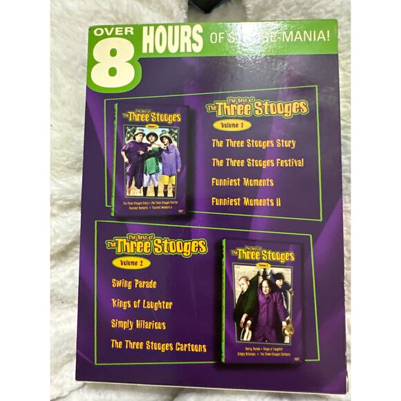 3 DVD set of THE THREE STOOGES , each 1 has 2 cds each. One is new Still Sealed - Picture 9 of 10